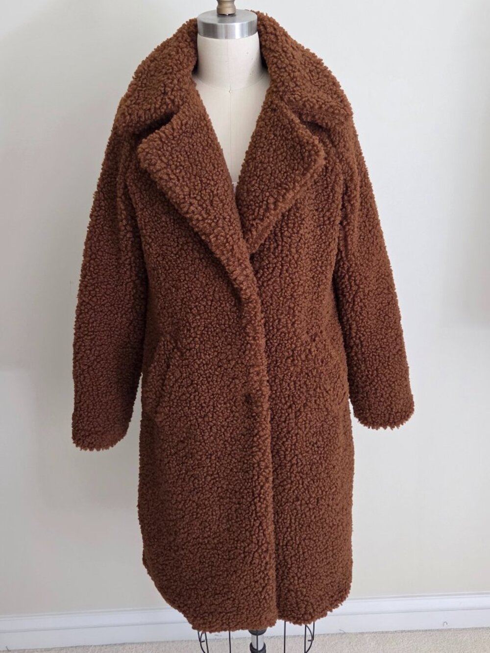 Lucky Brand Cinnamon Brown Teddy Coat